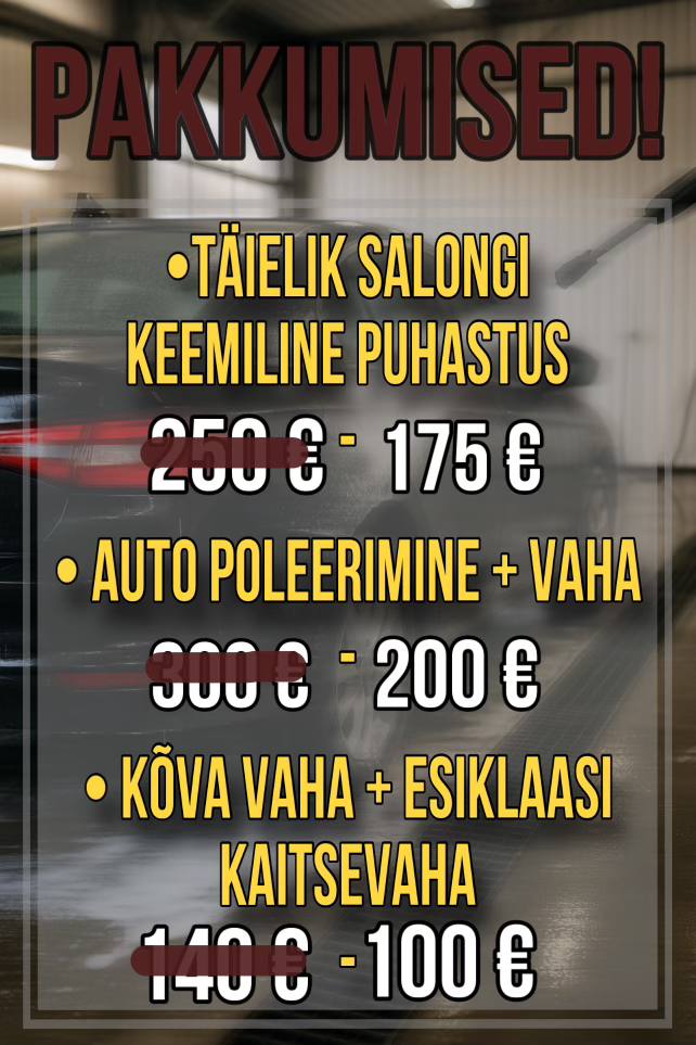 autopesu ja keemiline puhastus